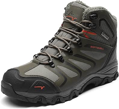 NORTIV 8 Men's Ankle High Waterproof Hiking Boots Outdoor Lightweight Shoes Trekking Trails Armadillo