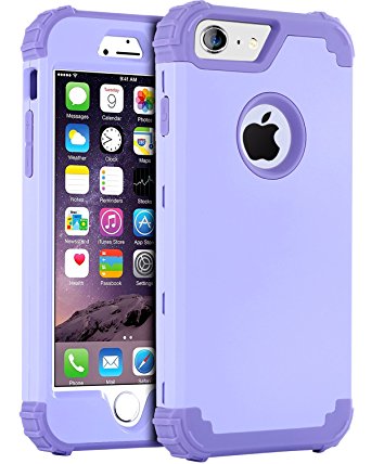 iPhone 6S Plus Case, iPhone 6 Plus Case, BENTOBEN iPhone 6 Plus 5.5 Inch Case Anti-scratch 3 in 1 Hybrid Heavy Duty Rugged PC Shockproof Silicone Protective Case for iPhone 6/6S Plus (5.5"), Purple