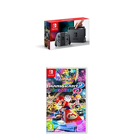 Nintendo Switch Grey with Mario Kart 8 Deluxe