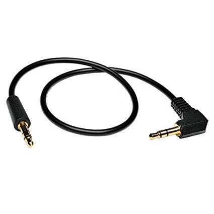 TRIPP LITE P312-001-RA 1-Feet 3.5mm Mini Stereo Audio Cable with One Right Angle Plug