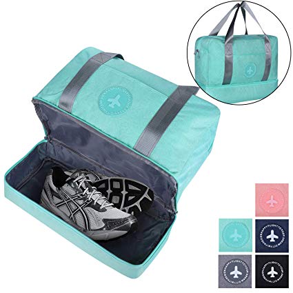 Gym Bag Shoes Compartment Travel Duffel Bag Swim Bag for Women and Men
