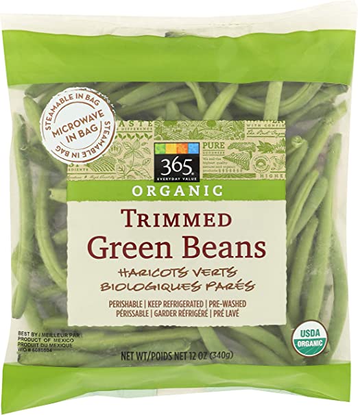 365 Everyday Value, Organic Trimmed Green Beans, 12 oz