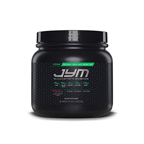 JYM Supplement Science, PRE JYM, Pre-Workout with BCAA's, Creatine HCI, Citrulline Malate, Beta-alanine, Betaine, Alpha-GPC, Beet Root Extract and more, Kiwi Strawberry, 20 Servings