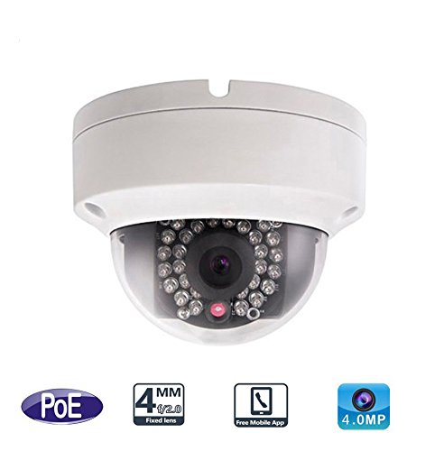 SecuPlus 4.1MP 4mm Dome Camera Outdoor Indoor Camera 2688X1520 Network CCTV IP Camera