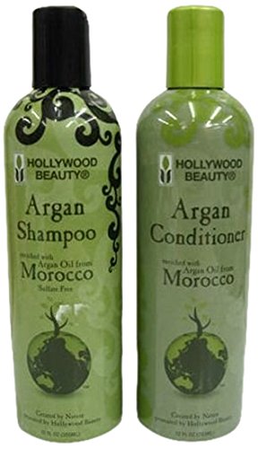 Hollywood Beauty Moroccan Argan Oil Hair Growth Shampoo and Conditioner Set 355 ml