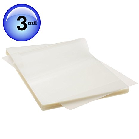 Immuson Thermal Laminating Pouches,8.9 x 11.4,3 Mil thick,Glossy Finish, Pack of 200