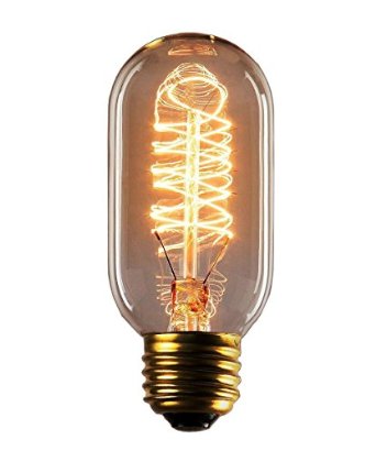 Rolay 25 Watt Clear Glass Edison Style Spiral Filament Repoduction Incandescent Light Bulbs 1 Pack