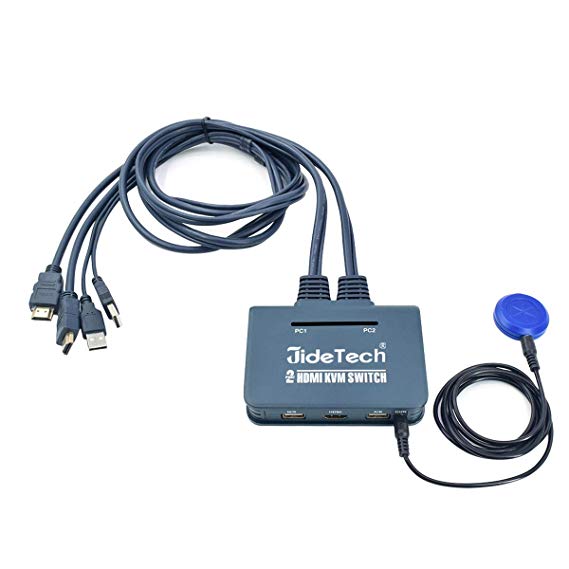 2-Port USB HDMI Cable KVM Switch Video, Cables & USB Peripheral Sharing Support 4k×2K@30hz Resolution