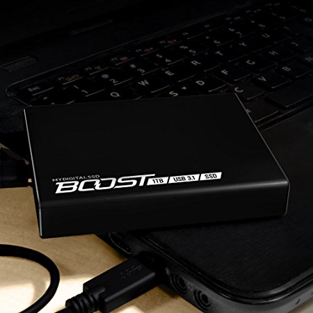 MyDigitalSSD 1TB BOOST USB 3.1 SuperSpeed Plus UASP Portable SSD Solid State Drive - Black - MDMSR-BST-1TB-BK