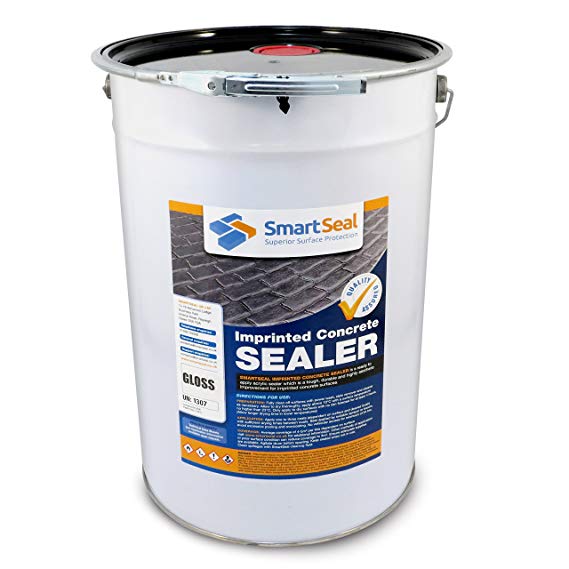 Smartseal Imprinted Concrete Sealer - Gloss Finish - High Quality, Durable Concrete Sealer for Patterned, Coloured & Stamped Concrete for Driveways and Patios (25 Litre)
