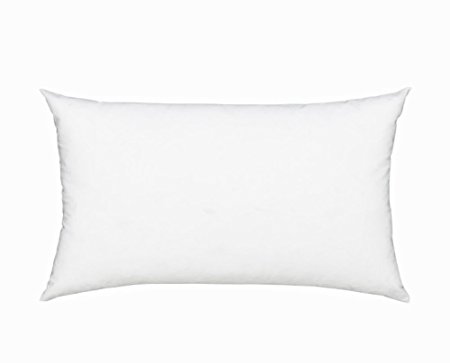 Fennco Styles Polyester Fiber White Pillow Insert - Made in USA (11"X15")