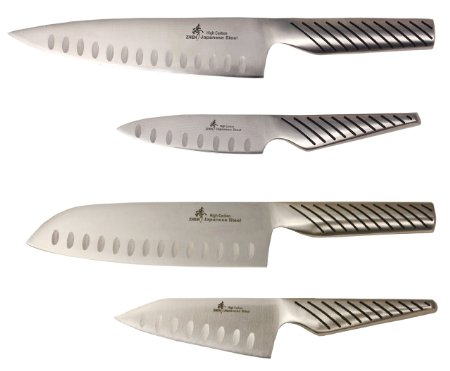 ZHEN Japanese Steel 8-Inch Chefs Knife and 7-Inch Santoku Knife Set