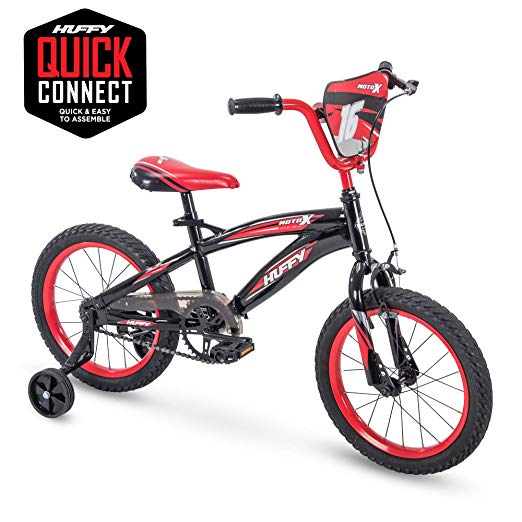 Huffy Bicycle Company Huffy Kid Bike, Moto X Quick Connect, Gloss Black, 16"