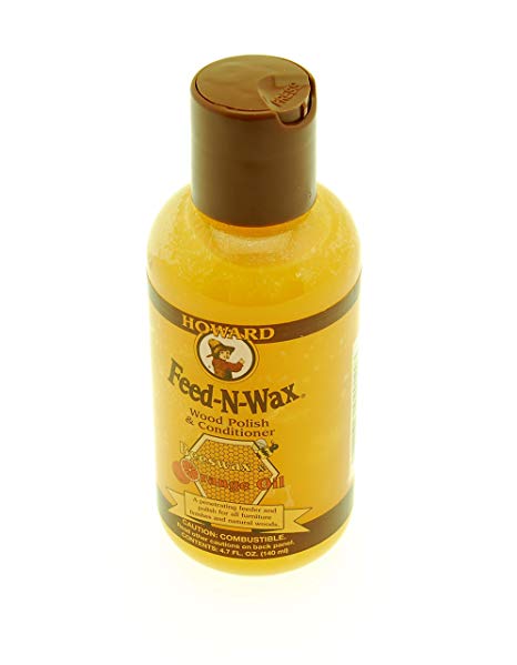 Howard FW0004 Feed-N-Wax Wood Polish and Conditioner, 4.7-Ounce