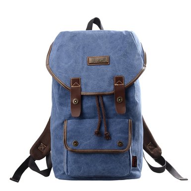 Douguyan Unisex Vintage Canvas Backpack for Men and Women Fashionable Rucksack