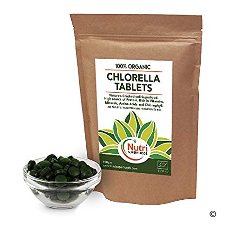 New Chlorella Tablets x 300 x 500mg, Organic Cracked Cell Premium Quality Algae, Vegan Protein High in Chlorophyll to Improve Digestion and Help Detox The Body. (150g)