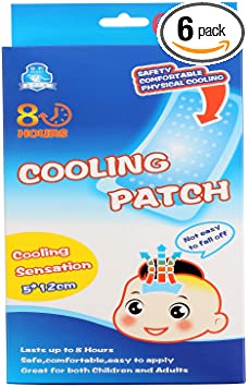 Cooling Patch, Fever headache Forehead Cooling Sticker Headache Patches Forehead Instant Cooling Relief Strip for Adult/Kids –pack of 6