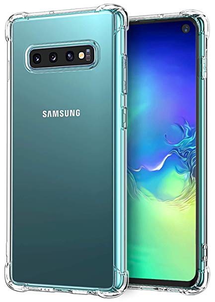 Matone for Samsung Galaxy S10 Case, Crystal Clear Slim Protective Cover with Reinforced Corner Bumpers, Flexible Soft TPU Anti-Scratch Case for Samsung Galaxy S10 (2019)