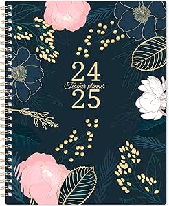 Teacher Planner 2024-2025 - Teacher Planner 2024-2025 Academic Year, Jul 2024 - Jun 2025, 8" x 10", Weekly & Monthly Lesson Planner, Academic Lesson Planner with Holidays, Printed Tabs & Quotes