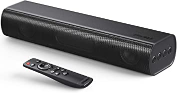 Sound Bar for TV,SAKOBS 60W 16-Inches Soundbar,3D Surround Sound Bluetooth 5.0 Home Theater TV Speakers,Computer Soundbar with DSP Technology,105dB,Opt/RCA/BT Input