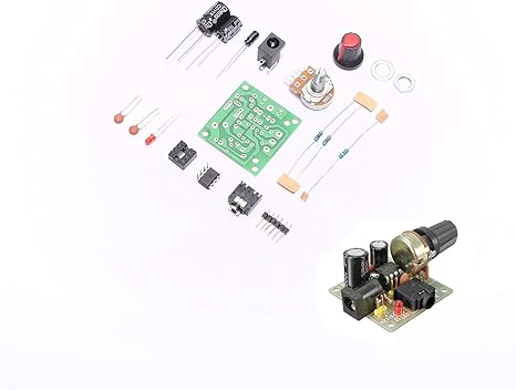 DEVMO LM386 Super Mini Audio Amplifier DIY Kit Board 35x37mm 3-12V - Unsoldered