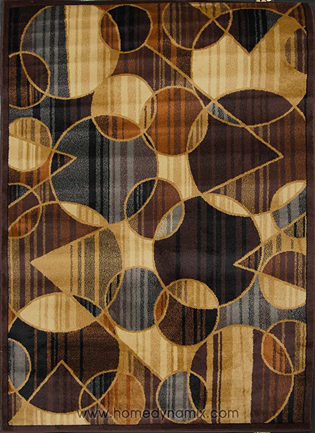 Home Dynamix Royalty Lyra 43"x62" Area Rug in Brown/Blue