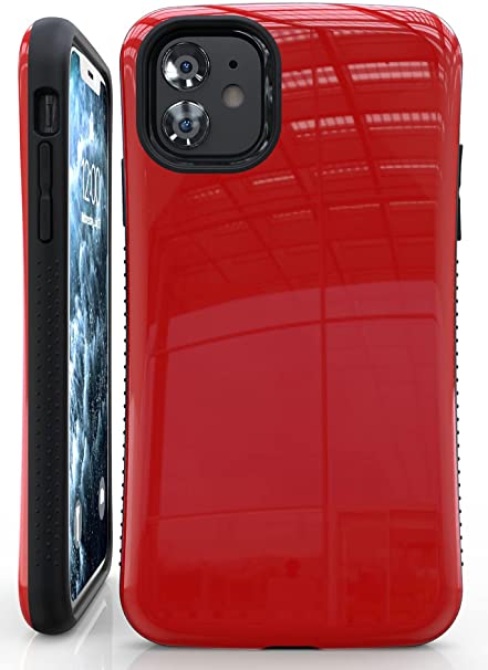 iPhone 11 Case | Premium Luxury Design | Military Grade 15ft. Drop Tested | Wireless Charging | Compatible with Apple iPhone 11 - Red