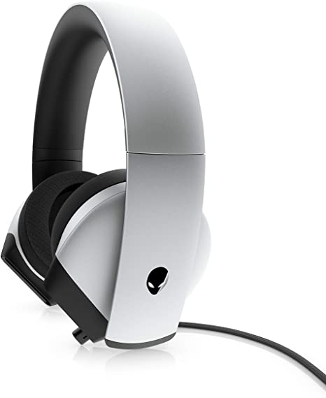 Alienware 7.1 PC Gaming Headset AW510H (Lunar Light): 50 mm Hi-Res Drivers - Noise Cancelling Mic - Multi Platform Compatible (PS4, Xbox One, Switch) via 3.5 mm Cable