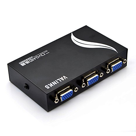 VAlinks VGA 15HDF 2-Port 2 IN 1 OUT Switch Switcher Selector Box (1 Host 2 Displays / 2 Hosts 1 Display) Two Way VGA Switch Video Switch for PC, Laptop, Desktop, Monitor, Projctor, TV