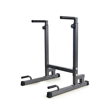 Livebest Adjustable Heavy Duty Dip Stand Parallel Bar Bicep Triceps Training Exercise Home Gym Fitness Dipping Station Dip Bar Work Out Equipment