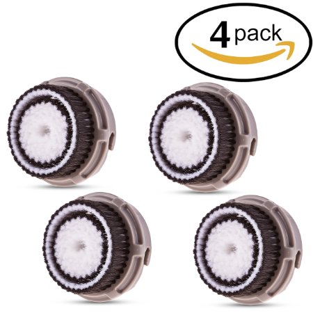 Procizion Compatible Replacement Brush Heads for Normal Skin Works with Mia Mia 2 Mia 3 Aria Pro Smart Profile PLUS Smart Profile Alpha Fit and Radiance Face Cleansing Systems Four Pack