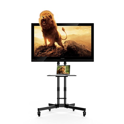FLEXIMOUNTS C06 Mobile TV Cart Stand for 32''-65'' LCD LED Plasma Flat Panel Screen