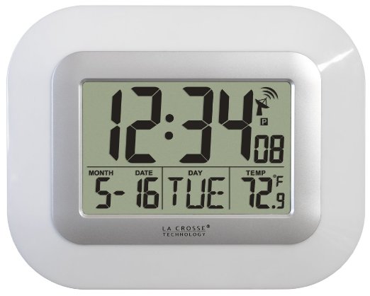 La Crosse Technology WT-8005U-W Atomic Digital Wall Clock