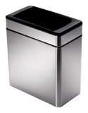 simplehuman Profile Open Trash Can Stainless Steel 10 L  26 Gal