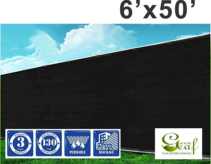 New 6' X 50' Fence Privacy Screen Outdoor Backyard Fencing Windscreen BLACK
