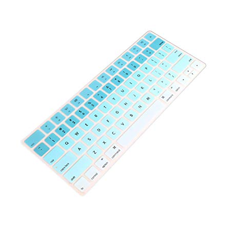 Ultra Thin Keyboard Cover Skin Compatible for Wireless Magic Keyboard New US Version (MLA22LL/A) -Ombre Hot Blue