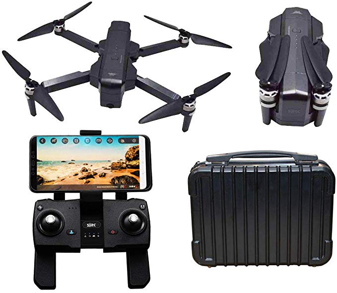 Blomiky GPS SJRC F11 Foldable Brushless Motor RC Quadcopter Drone with 1080P 5GHz WiFi FPV Camera and Carry Case F11 Black