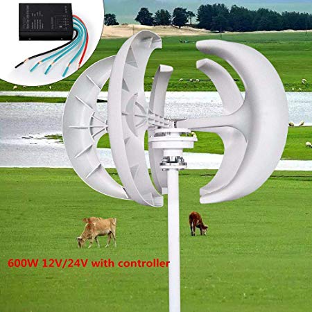 ZHFEISY - Wind Turbine Generator Electromagnetic AC Wind Turbine Generators Maglev Generators 600W 3 Blade with Controller for Marine RV Homes Industrial Energy/Wind Solar Hybrid Streetlight (12V)