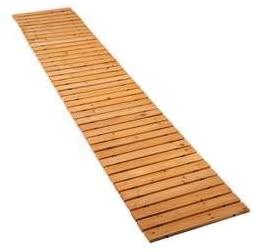 Plow & Hearth 63L06 Roll Out Wooden Straight Garden Pathway, Natural Cedar