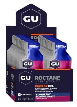 GU Roctane Ultra Endurance Energy Gel, Blueberry Pomegranate, 24-Count