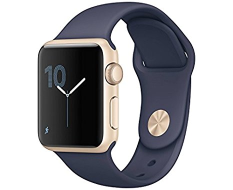 Apple Watch Series 2 42mm (Gold Aluminum Case, Midnight Blue Sport Band) MQ152LL/A