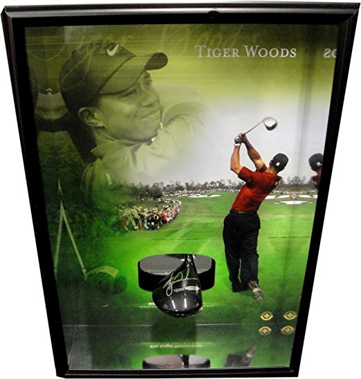 Tiger Woods Hand Signed Golf Head Nike Titanium Driver Head Custom Framed UDA