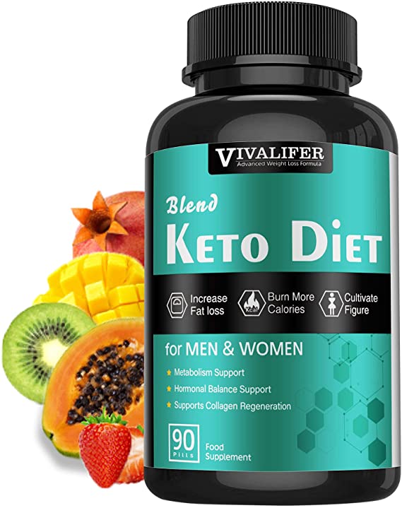 90 Pills Keto Diet Pills, Fat Burner & Weight Loss Supplement Formula Keto Burn Pills,Women Men Appetite Suppressant ACV Detox Support