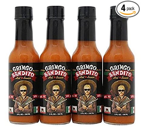 Gringo Bandito Super Hot Sauce, 5 Ounce (Pack of 4)