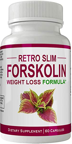 Retro Slim Forskolin for Weight Loss Pills Tablets Supplement - Capsules with Natural High Quality Pure Forskolin Extract Diet Pills