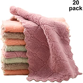 Goiio Cleaning Cloth, 20 Pack 6"x10"Dish Towel