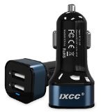 iXCC Dual USB 48 Amp 24 Watt SMART Universal High Capacity High Power Small Size FAST Car charger with Exclusive ChargeWise tm Technology for Apple iPhone 6s 6s plus 6 6 plus 5s 5c 5 iPad Air 2 iPad Air iPad mini 3 iPad mini 2 iPad mini iPod Samsung Galaxy S6  S6 Edge  S5  S4 Note Edge  Note 4 Note 3 Note 2 the new HTC One M8 M9 Google Nexus and More Navy