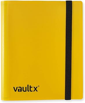 Vault X Binder - 4 Pocket Trading Card Album Folder - 160 Side Loading Pocket Binder for TCG (Yellow)