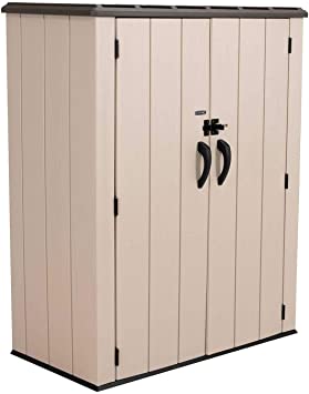 LIFETIME 60326 Vertical Storage Shed, Desert Sand