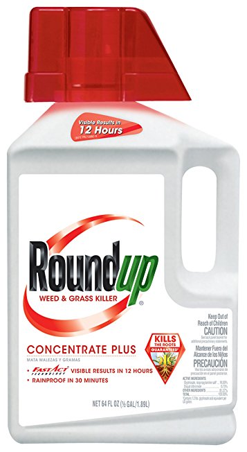 Roundup Weed and Grass Killer Concentrate Plus, 1/2-Gallon